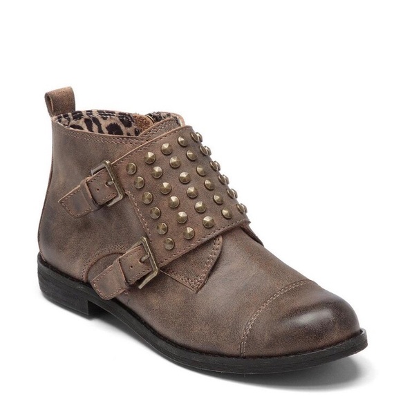 Lucky Brand Dosey Studded Leather Ankle Booties - Picture 1 of 6